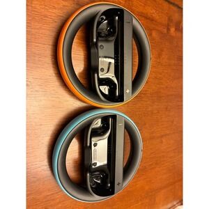 Nintendo Switch Joy-Con Wheel Set of 2 Orange and Blue Racing Steering Wheels